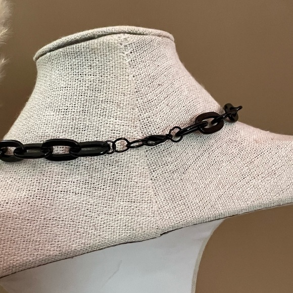 Black and Red Vampire Fang Necklace - Whimsigoth Spooky Necklace - Picture 4 of 10